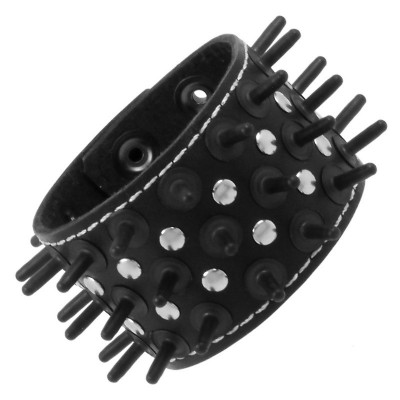 Напульсник шип 3 ряда+клепки 2 ряда (Black)