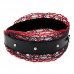 Ошейник Готика Черные кружева с красными бантиками