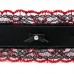 Ошейник Готика Черные кружева с красными бантиками