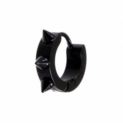 Серьга Шипы Черная 3