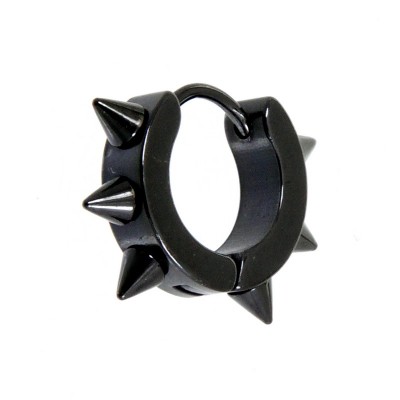 Серьга Шипы Черная 1