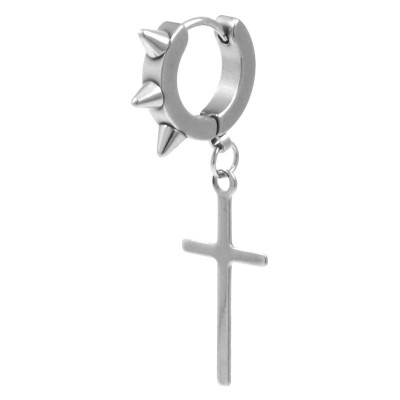 Серьга Крест с шипами 