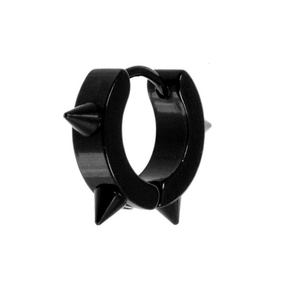 Серьга Шипы Черная 2