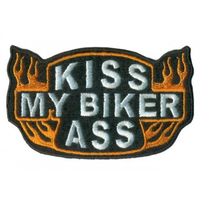 Нашивка Kiss My Biker Ass v1
