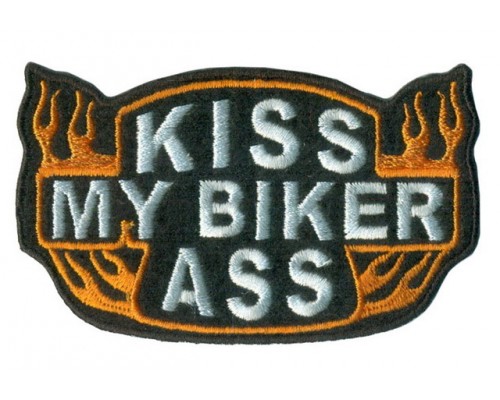Нашивка Kiss My Biker Ass v1