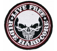 Нашивка Live Free, Ride Hardcore v1