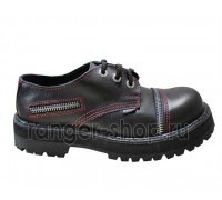 Полуботинки Ranger "black red line zipper" 3 кольца 
