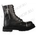 Ботинки Ranger 9 колец "Black Zipper Skull "