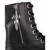 Ботинки Ranger 9 колец "Black Zipper Skull "