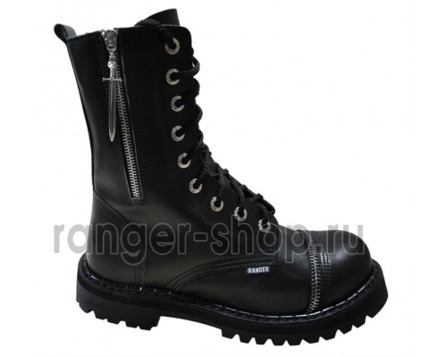 Ботинки Ranger 9 колец "Black " молния+ меч "